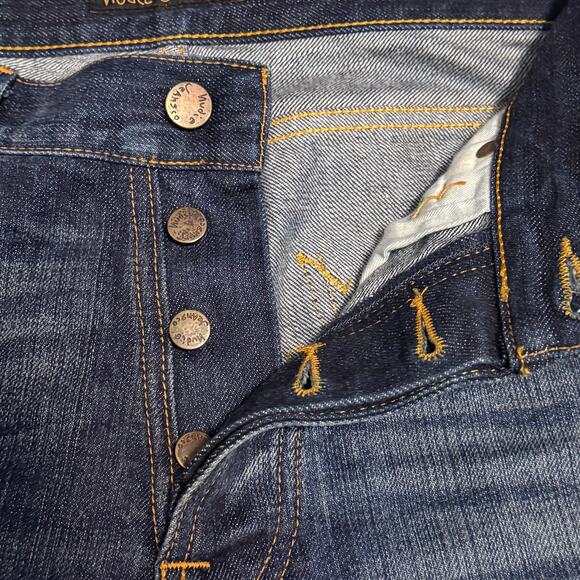 Nudie Jeans Mens Steady Eddie Jeans Size 30x31 Fade - Picture 7 of 9